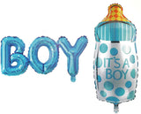 It'S A Boy Bottle Shape And Boy Banner Foil Balloon Letter Helium Quality Foil Balloon For Baby Showers Party Supply Decorations.