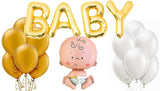 Baby Welcome/Shower Balloons Kit- Baby Foil Balloon, Latex Balloon, Baby Letter Foil