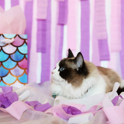 White ,Pink And Purple Crepe Paper Crepe Paper Streamer (18 Piece) - Party Supplies For Parties, Baby Shower, Bridal Shower