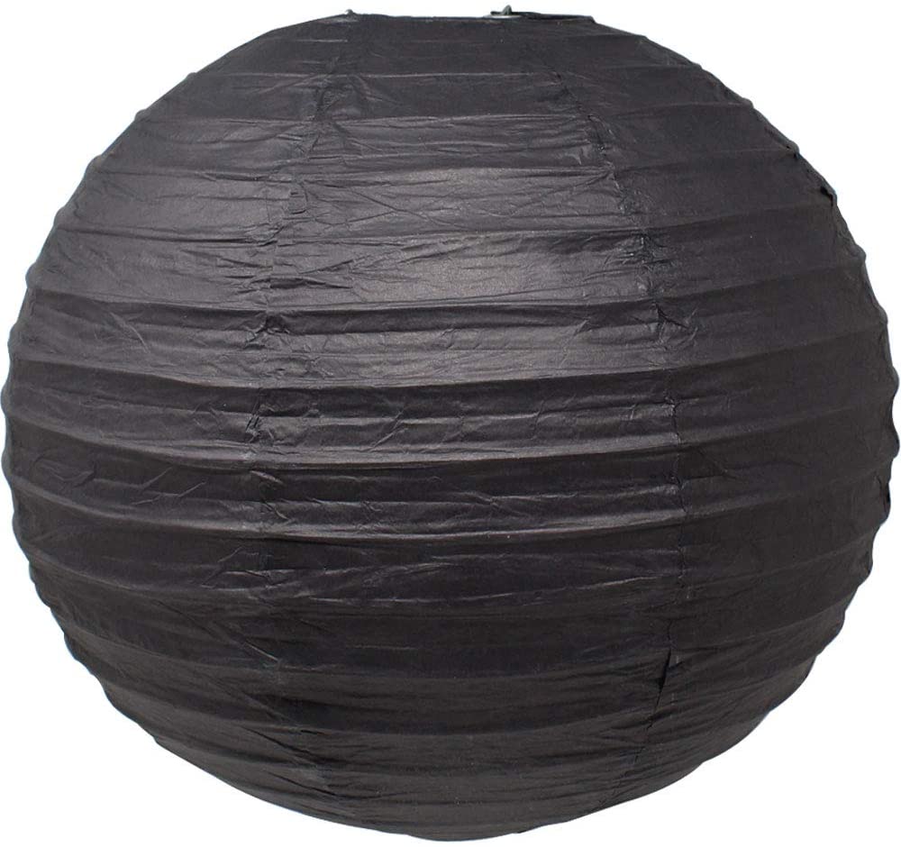 Orange And Black Paper Lanterns -12"Inch Great For Halloween Parties