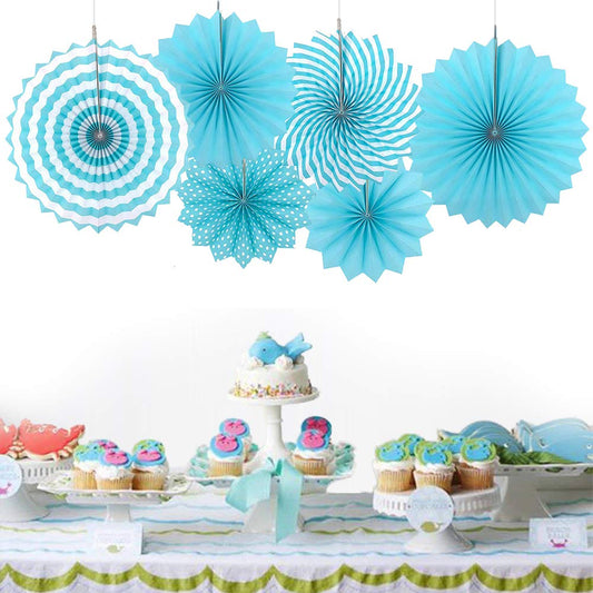 Blue Hanging Paper Birthday /Baby Shower Party Decorations,