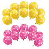 Yellow And Pink Polka Dot Party Balloons-Birthday Parties/Baby Shower/Baby Welcome