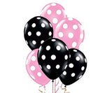 Black And Pink Polka Dot Party Balloons
