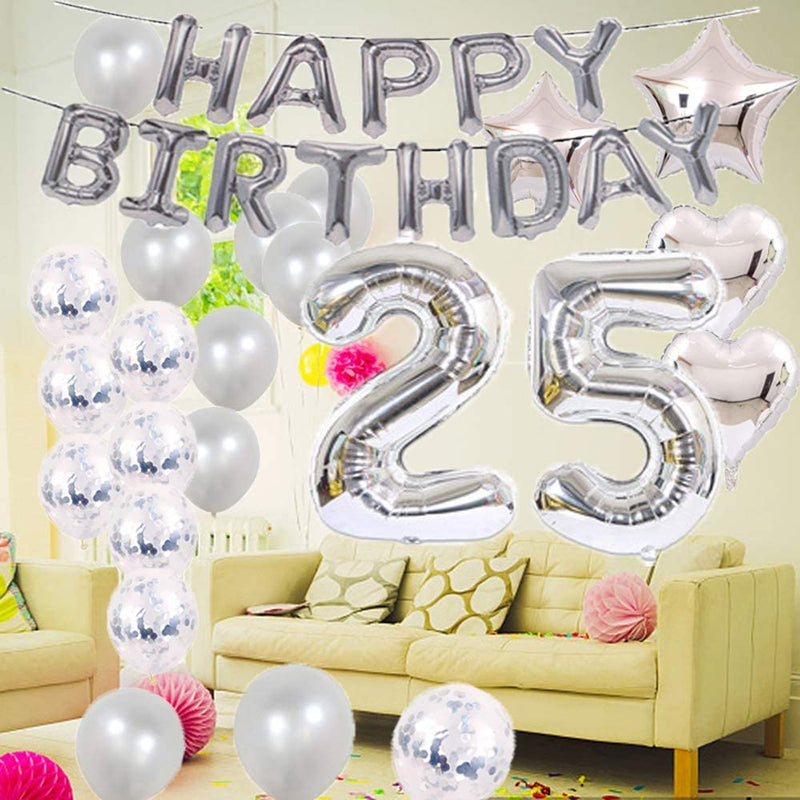 25th Birthday Decorations Party Supplies
