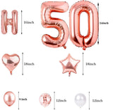 50th Rose Gold Birthday Party Decorations