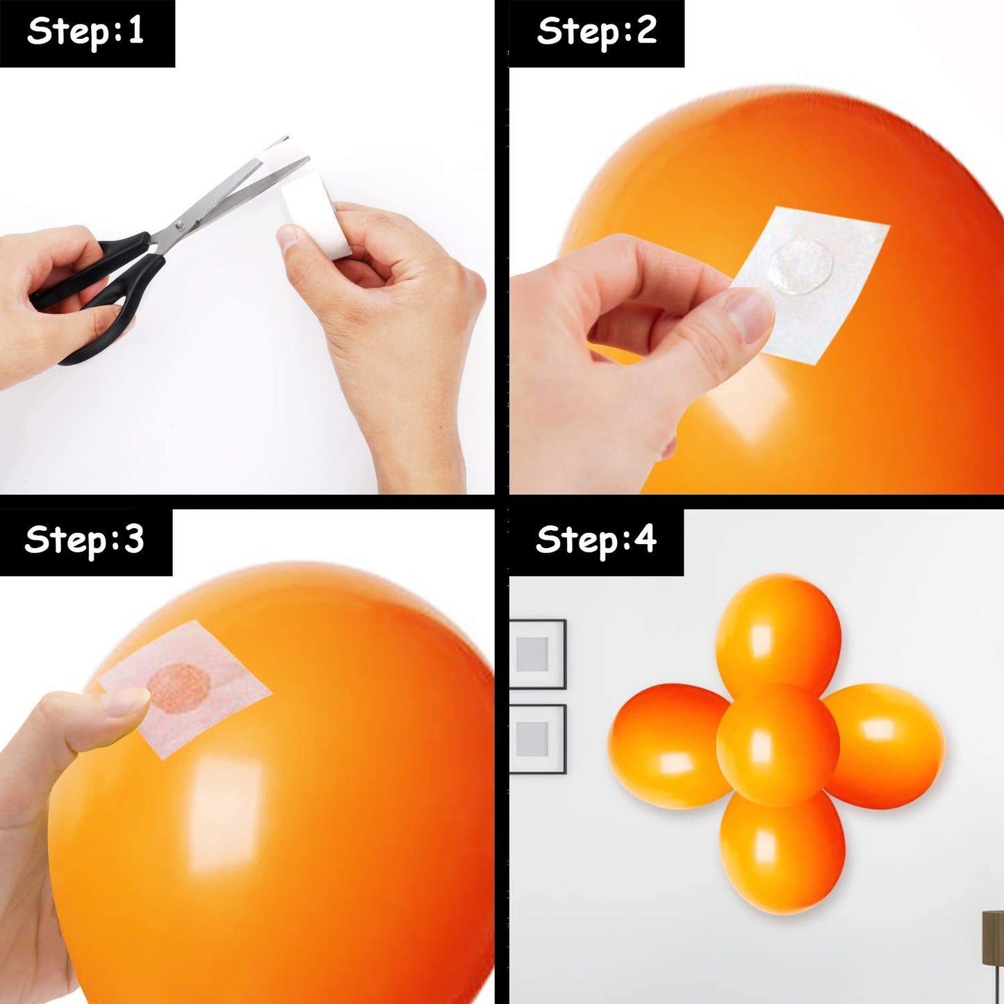 Balloon Glue Dots- For Foil, Latex, Confetti Balloon Adhesive(Pack Of 100)