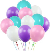 White Pink Dark Purple Blue Latex Balloon For Party (Pack of 60)