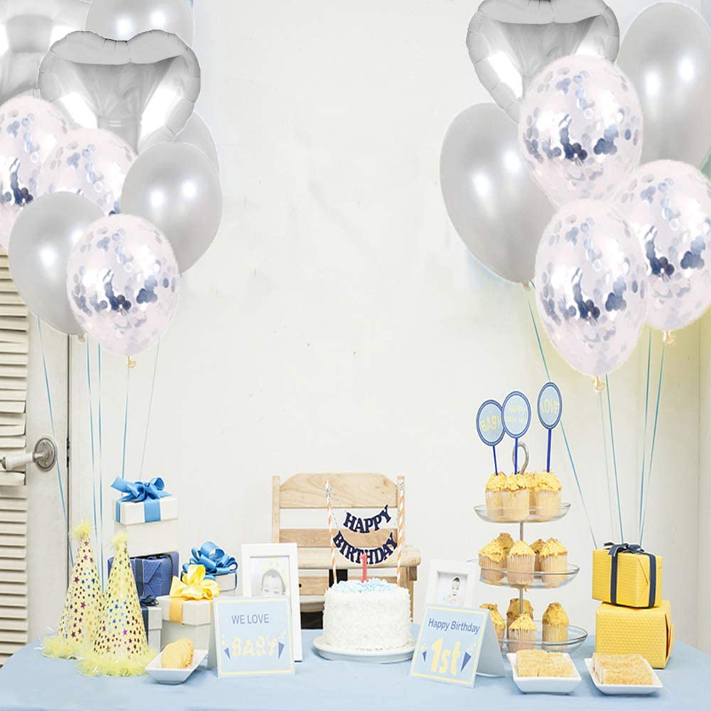 Silver 30th Birthday Decorations Party Supplies