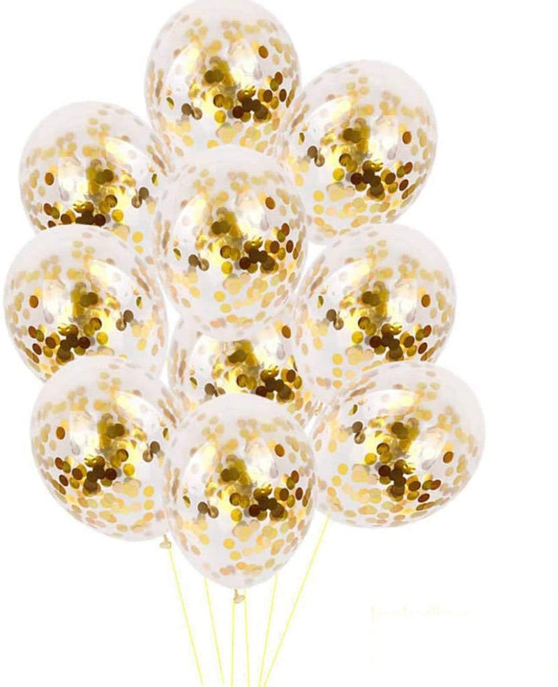 Crown Balloons & Gold Confetti Balloons For Birthday Party Decoration