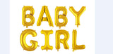 16 Inch Gold Letter Mylar "Baby Girl" Banner For Baby Welcome , Girls Birthday Party Decoration.