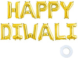 Metallic Gold Happy Diwali Foil Letter