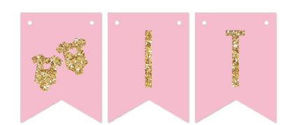 Its Twin  Baby Welcome Banner Bunting & Garland Photo Booth Props Decoration