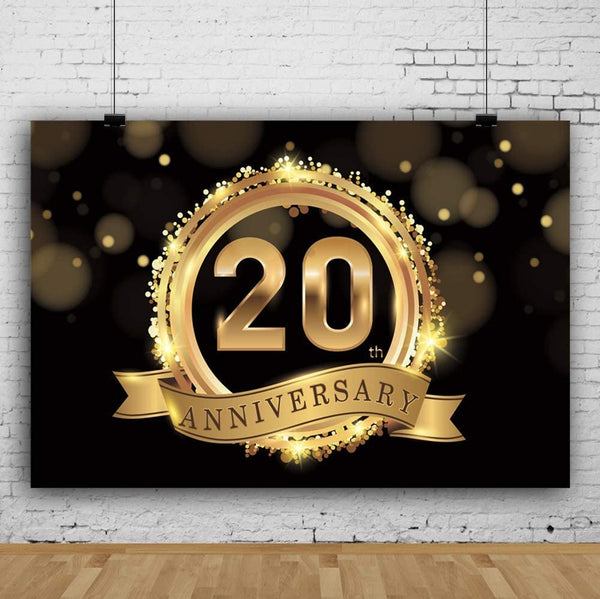 20th Anniversary Party Backdrop Banners for Couples