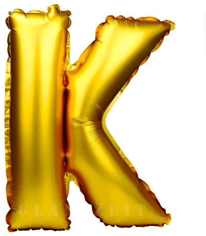 16 Inch K Alphabet Letter Balloons Birthday Balloons Gold Foil Letter Balloons Birthday Party Decorations Kids