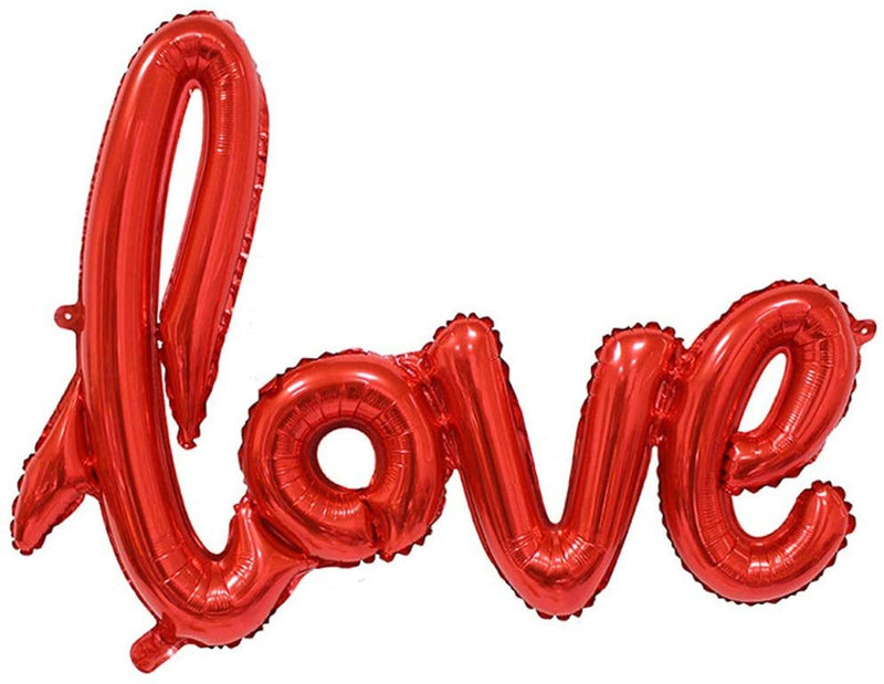 Red Love Foil Balloons For Wedding Bridal Shower  Party Decorations Supplies