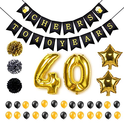 40Th Birthday Milestone Birthday/Anniversary Decoration Kit