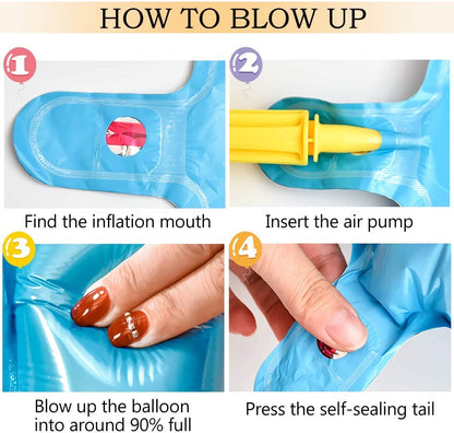 Blue Digit Foil Birthday Party Balloon Number 7