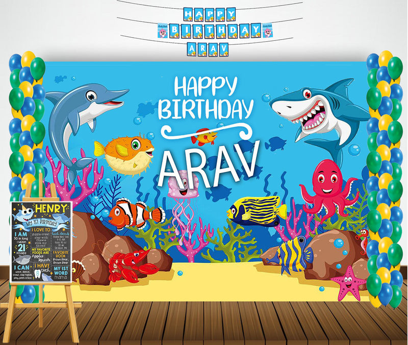 Baby Shark  Birthday Party Complete Customized Kit