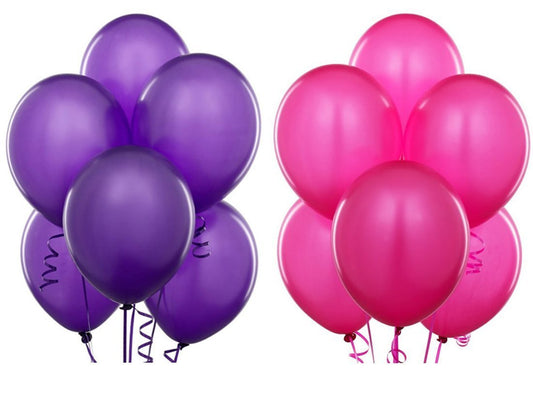 Purple And Pink Balloons 9 Inch Thick Latex Balloon For Birthday Parties,Baby Girl Decorations