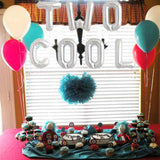 Two Cool Balloons, Two Cool 2Nd Birthday Party Banner -Second Birthday Boy Party Supplies Decoration