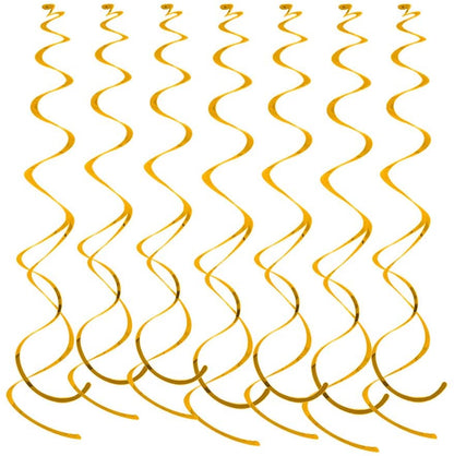 Gold Hanging Spiral Swirl Decorations, Ceiling Decoration For Birthday,Baby Shower , Anniversary