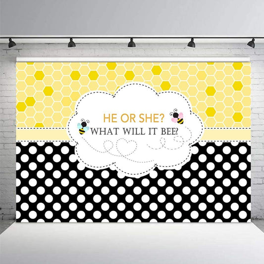 Baby Shower What It Will Bee Backdrop