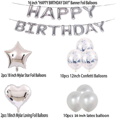 Silver 30th Birthday Decorations Party Supplies