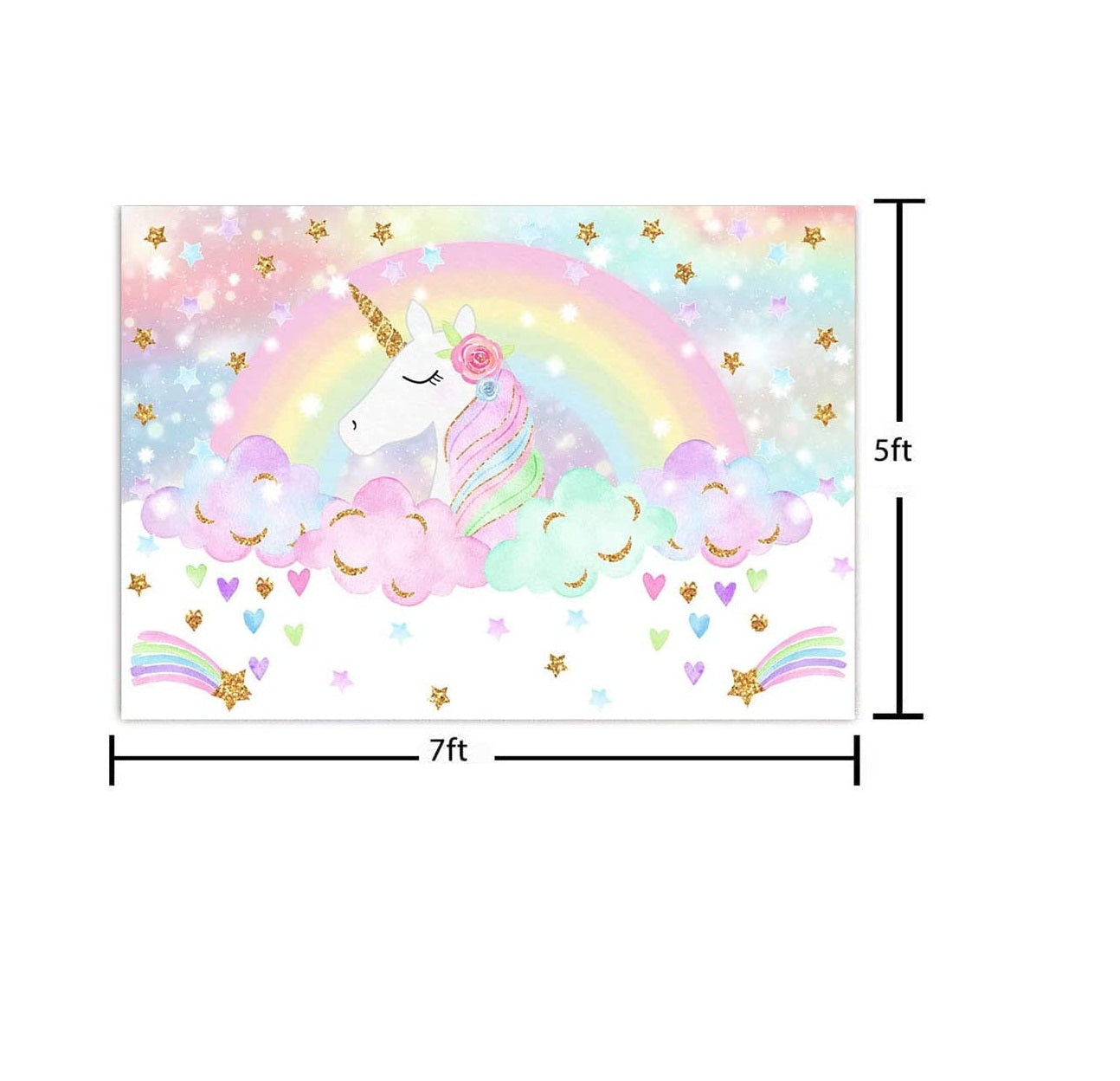 Unicorn Theme Birthday Party Backdrop