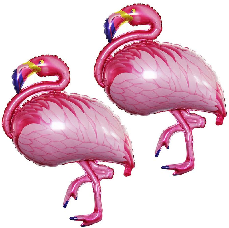 Flamingos Foil Balloons,2 Pc Helium Balloons For Flamingos Theme Birthday Party Decorations