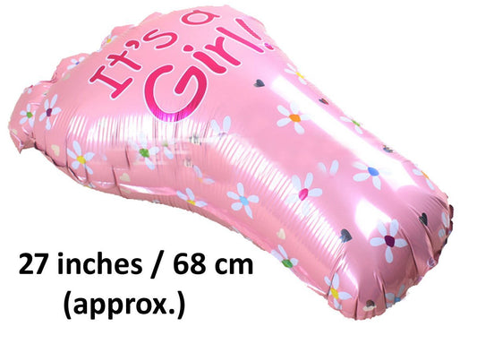 Baby Girl Welcome Decorations - Foil Balloons Kit(Pack Of 4)