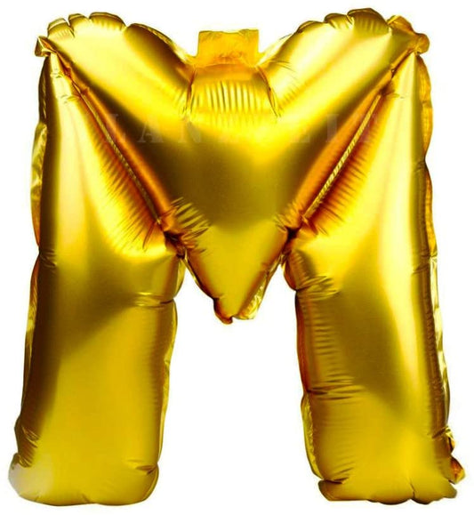 16 Inch M Alphabet Letter Balloons Birthday Balloons Gold Foil Letter Balloons Birthday Party Decorations Kids