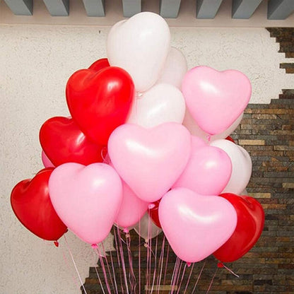 Anniversary Party Heart Shape Latex Balloons For Decorations