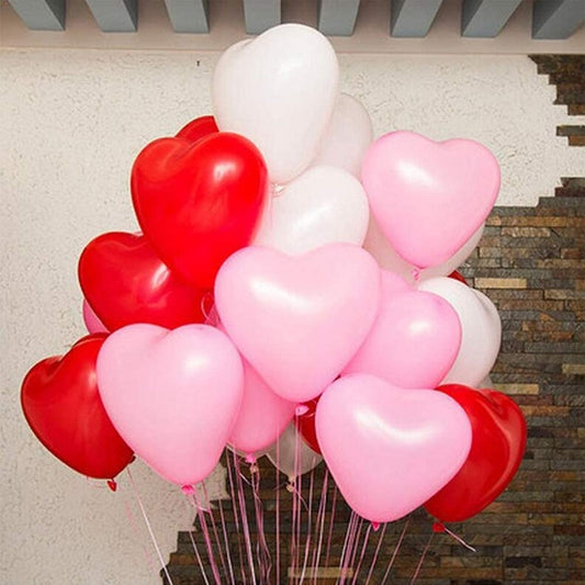 Anniversary Party Heart Shape Latex Balloons For Decorations