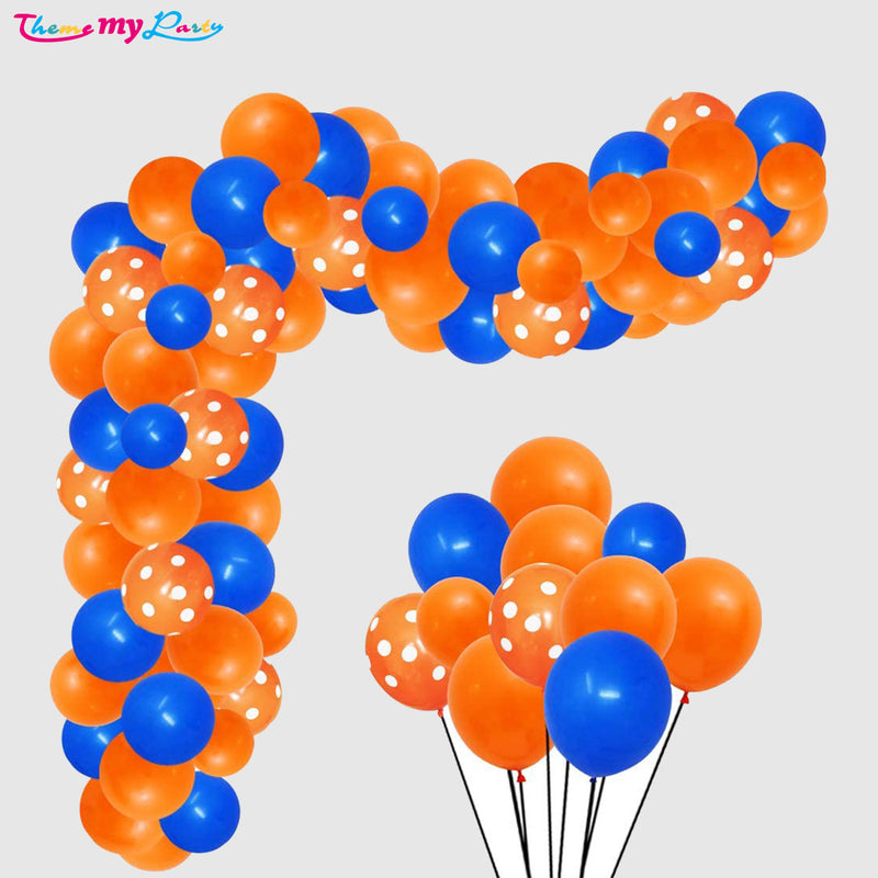 Blue and Orange Balloons Arch Garland Kit