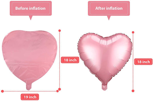 Pink Heart Shape Foil Mylar Helium Balloon Birthday Party Decoration ,Foil Balloons