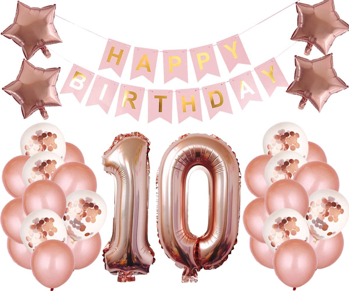 10th Birthday Party Decorations Kit