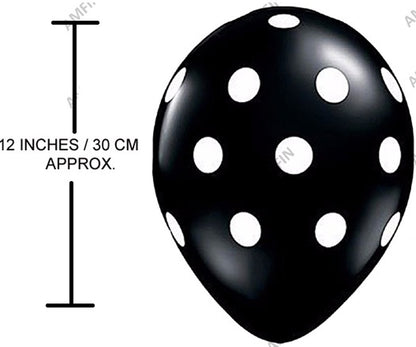 Black And White Polka Dot Party Balloons-Birthday Parties, New Year Parties, Graduation Ceremony.