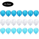 Decorations Set - Happy Birthday Blue Foil, 6 Pieces Gold Foil Star, 51 Pieces Latex Balloons