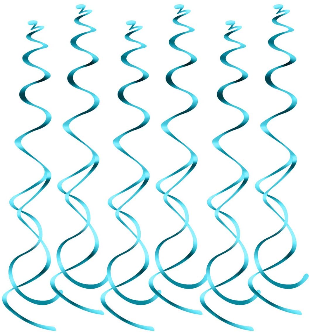 Blue Hanging Spiral Swirl Decorations, Ceiling Decoration For Birthday,Baby Shower , Anniversary