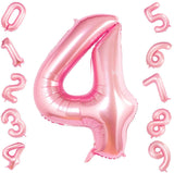 Pink Digit Foil Birthday Party Balloon Number 4