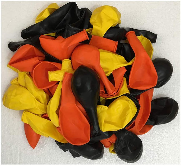 Yellow ,Black And Orange Latex For Birthday Construction Theme Party Decoration
