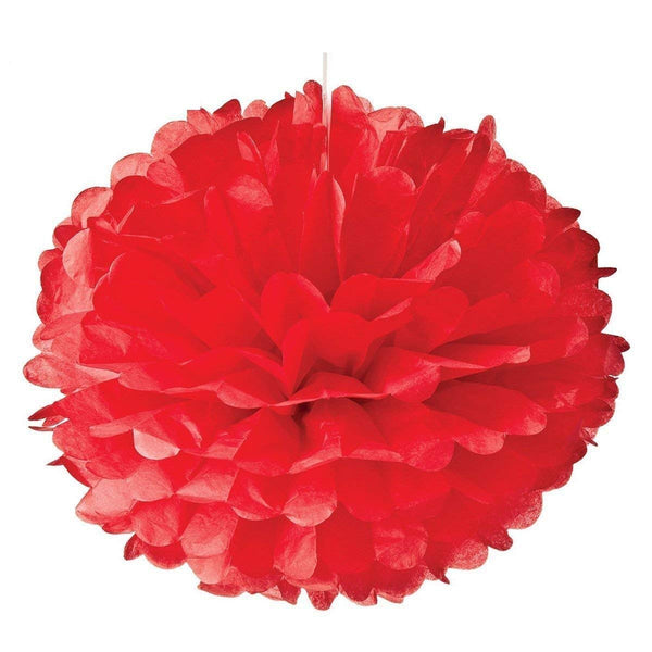 Red And Black Pom Pom Flower Decoration -Anniversary Parties & Milestone Birthday,Bachelor Parties,Car Racing ,Casino Theme