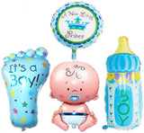 Baby Boy Welcome Foil Balloons Kit(Pack Of 4)- Baby Welcome.Baby Shower Decorations