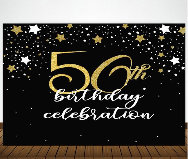 50th Birthday Party Backdrop 