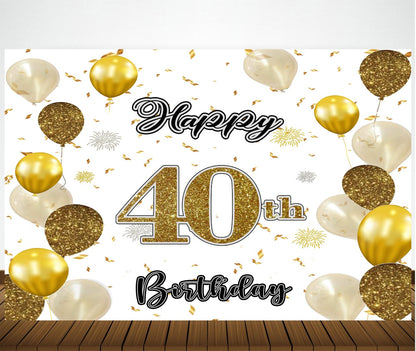 40th Birthday Party Backdrop 