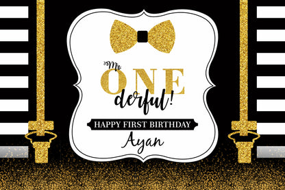 Personalize 1st Birthday Backdrop Banner
