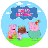 Peppa Pig Theme Birthday Party Backdrop