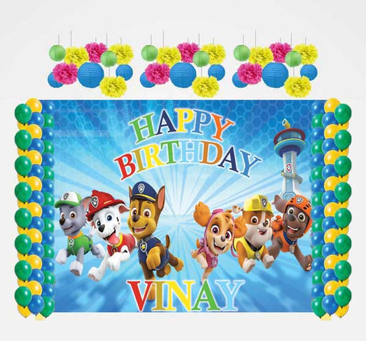 Paw Patrol Theme Birthday Party Complete Decoration Kit