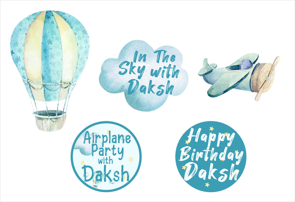 Airplane Theme Birthday Party Cake Topper /Cake Decoration Kit