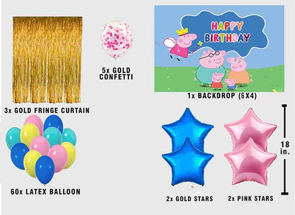 Peppa Pig Theme Birthday Party Decorations Complete Set